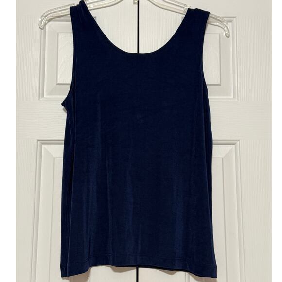 Chico's Travelers Blue Tank, Size 2 - Picture 2 of 4